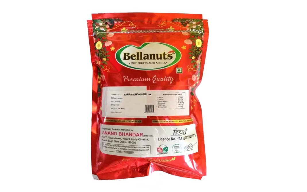 Bellanuts Mamra Almond Giri    Pack  500 grams